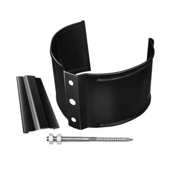 Водосток Grand Line 125x90 – Хомут трубы (на кирпич) RAL 9005 купить в Пушкино