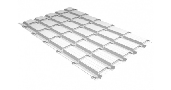 Металлочерепица GL квадро профи 0,45 PE RAL 9003 сигнальный белый купить в Пушкино