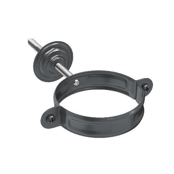 Водосток Aquasistem, система 150/100 - Комплект крепления трубы RAL 7024 Тёмно-серый купить в Пушкино