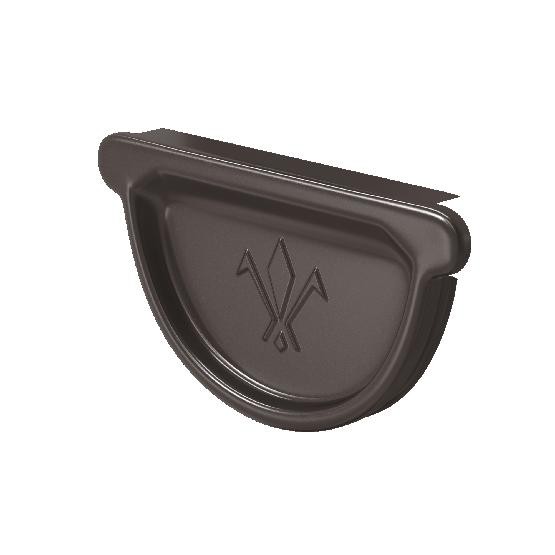 Водосток Aquasistem, система 125x90 -  Заглушка универсальная с резиновым уплотнителем RR 32 Тёмно Коричневый купить в Пушкино