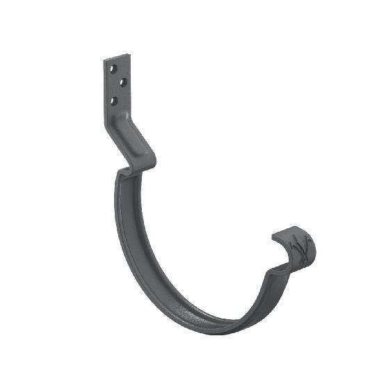 Водосток Aquasistem, система 150/100 - Крюк крепления желоба короткий RAL 7024 Тёмно-серый купить в Пушкино