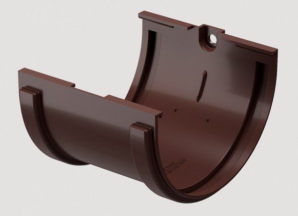 Соединитель желобов ПВХ Docke STANDART Тёмно-коричневый купить в Пушкино