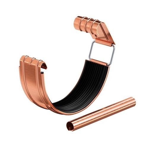 Водосток Aquasistem, система 125x90 - Соединитель желоба с уплотнителем медный купить в Пушкино