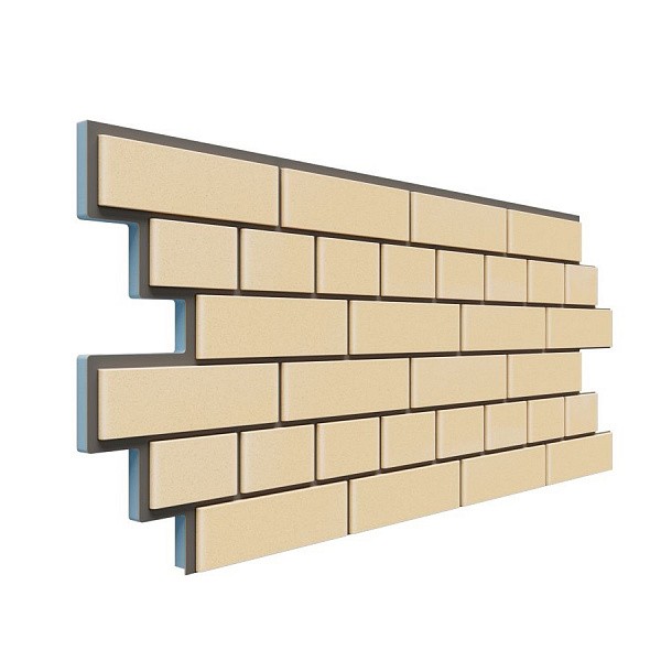 Фасадная термопанель Доломит кирпич 20мм Светло-жёлтый купить в Пушкино