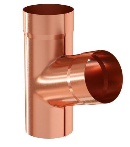 Водосток Aquasistem, система 125x90 - Тройник трубы медный купить в Пушкино