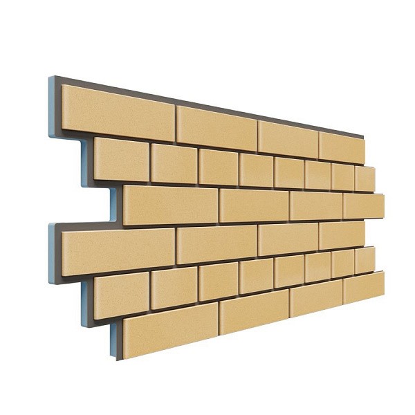 Фасадная термопанель Доломит кирпич 20мм Жёлтый купить в Пушкино