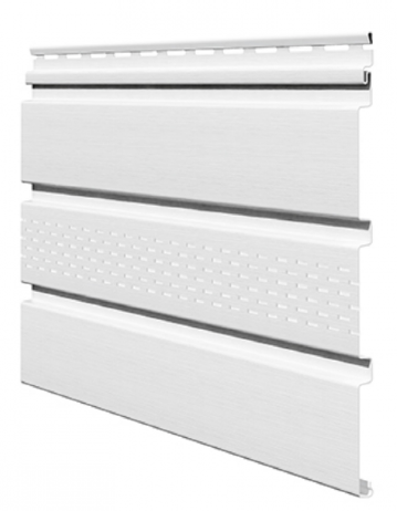 Софит ламинированный VOX UNICOLOR с центральной перфорацией, Белый купить в Пушкино