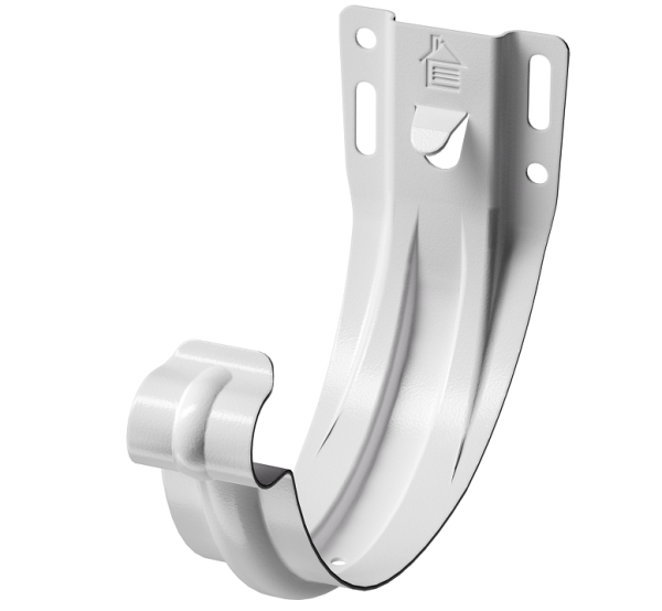 Карнизный кронштейн (штампованный) D125Döcke STAL PREMIUM Пломбир, (RAL 9010) купить в Пушкино