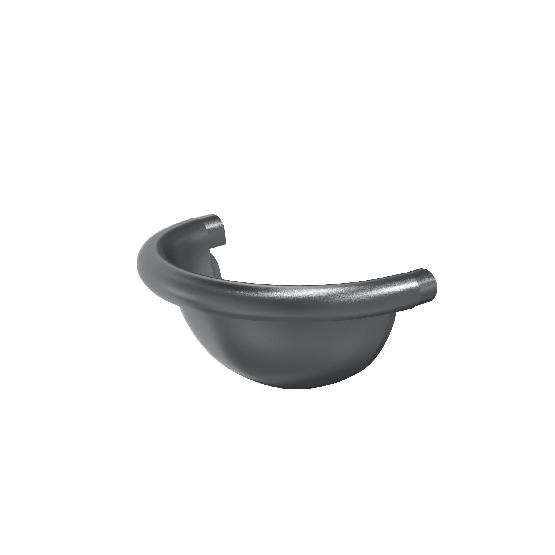 Водосток Aquasistem, Система 150/100 - Заглушка желоба универсальная полукруглая RR 23 Маренго matt купить в Пушкино