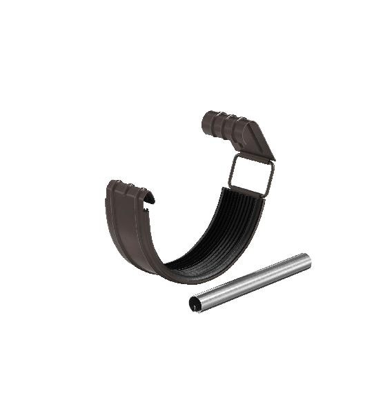 Водосток Aquasistem, система 125x90 - Соединитель желоба с резиновым уплотнителем RR 32 Тёмно Коричневый купить в Пушкино