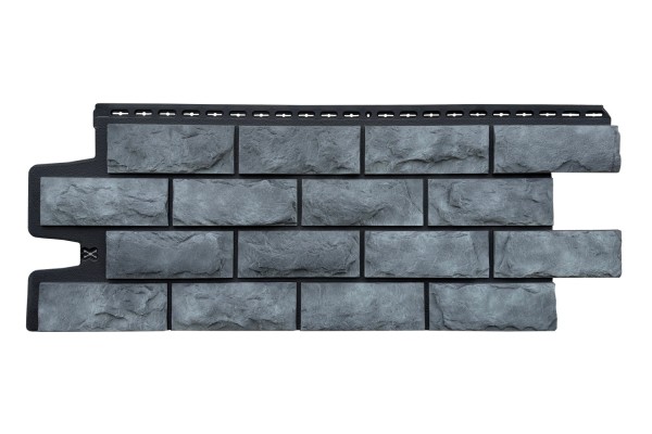 Фасадные панели Grand Line Колотый Камень Антрацит, Шов черный купить в Пушкино